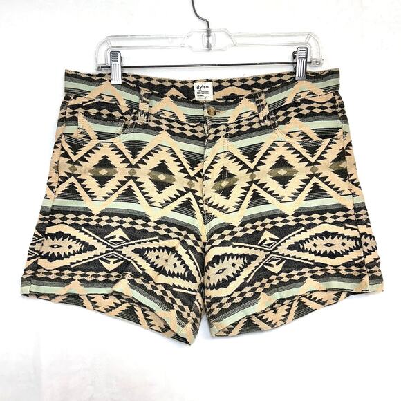 Dylan True Grit Mini‎ Shorts Size 6 Small Multicolor Aztec Tribal Print Bohemian - Picture 1 of 9